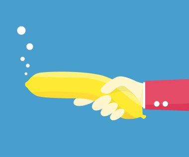 Konseptte el tutma muz silahı