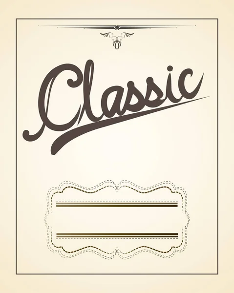 Classic vintage book design — Stock Vector