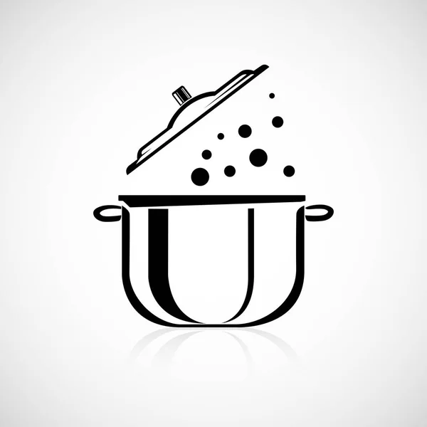 烹饪锅黑线设计 — 图库矢量图片