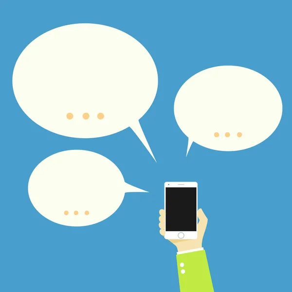 Mobile Speech bubbles chat — Stock Vector