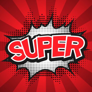 Komik Konuşma Balonu. Süper Vektör illüstrasyon