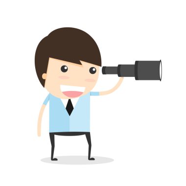 İş adamının vizyonu. fikir kavramı 