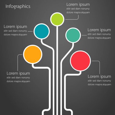 soyut ağaç infographics