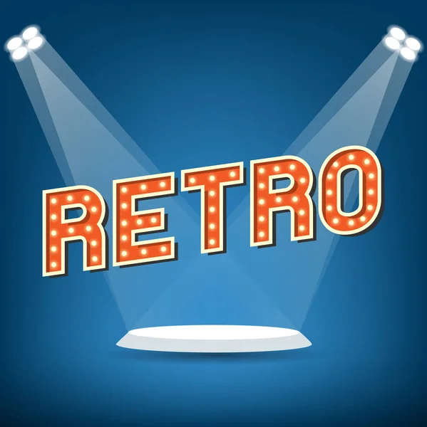 Retro on stage — Stock Vector