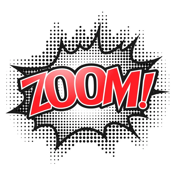 Komik konuşma balonu, Zoom, vektör illüstrasyon izole