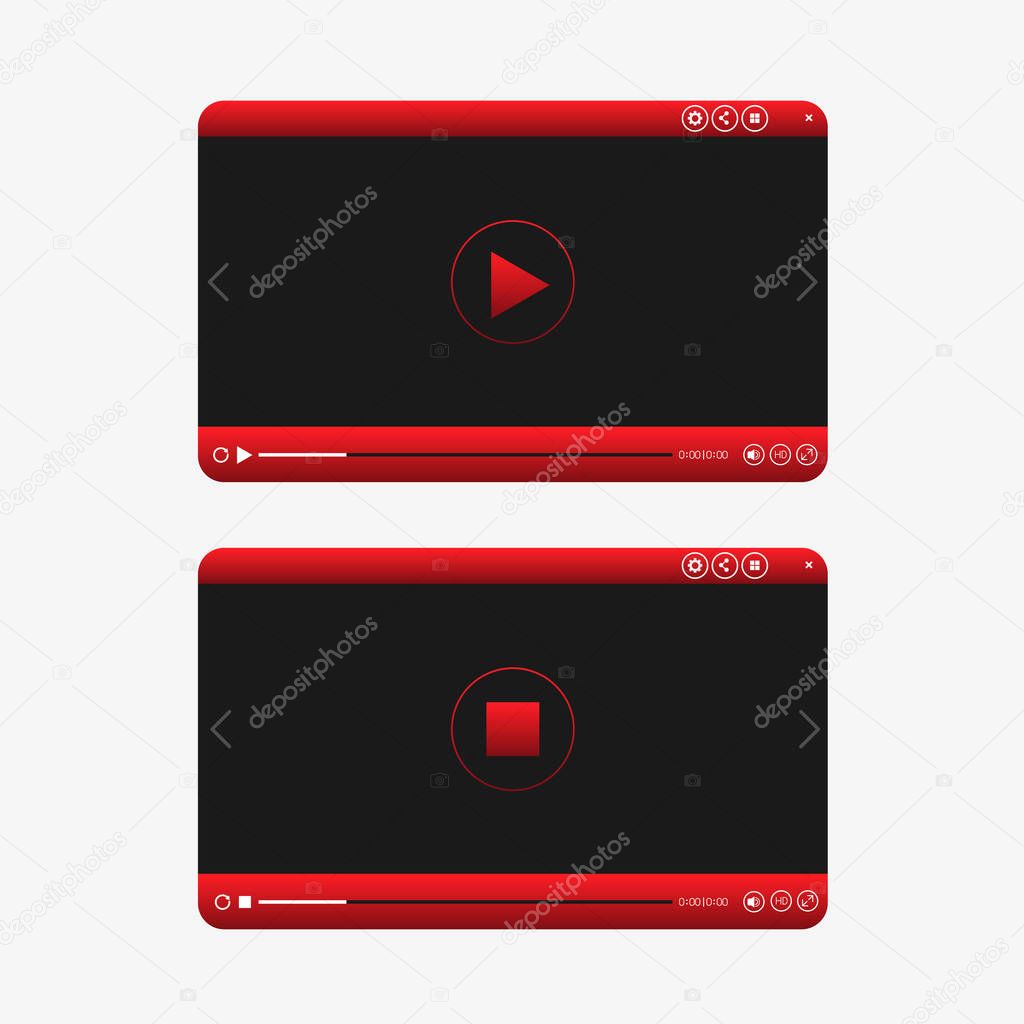 Video player red design