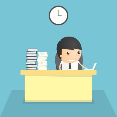 İşadamı dizüstü bilgisayar teknoloji konsepti ile çalışmayı kolaylaştırmak, V