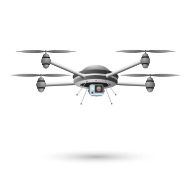 Kameralı Drone. 3b tasarım vektörü