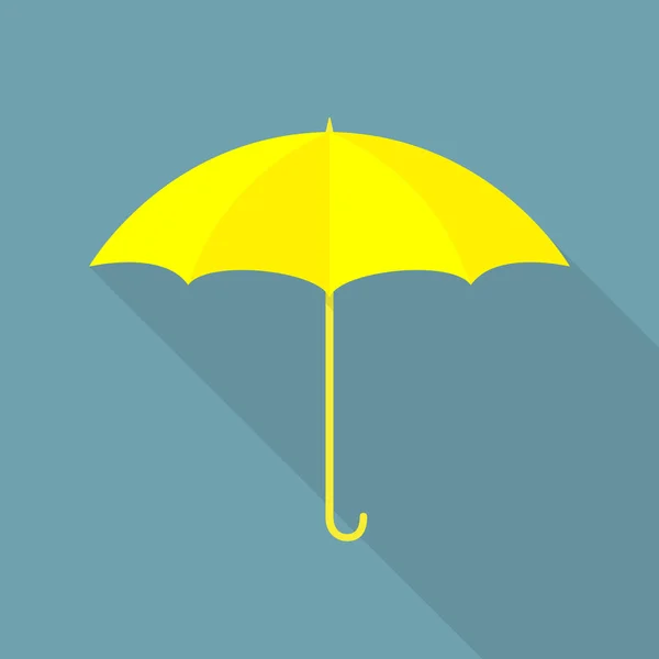 Paraguas amarillo — Vector de stock