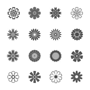 Çiçek düz desen Simgeler 