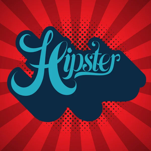 Emoticono de habla cómica Hipster — Vector de stock