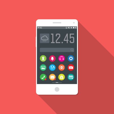 Akıllı telefon kullanıcı ui uygulama simgeleri