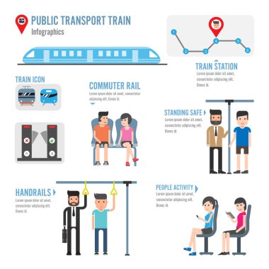 Toplu taşıma treninfographics