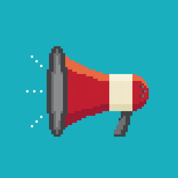 Megaphone pixel concept — Stock Vector