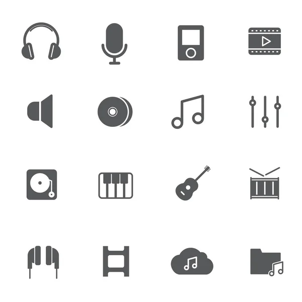 Music Icons. Vector illustration. — Stock Vector