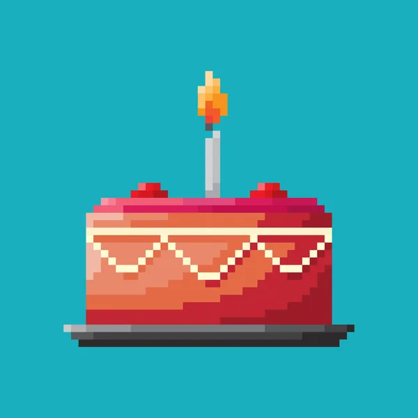 Doğum günü pastası, Pixel konsept simgesi