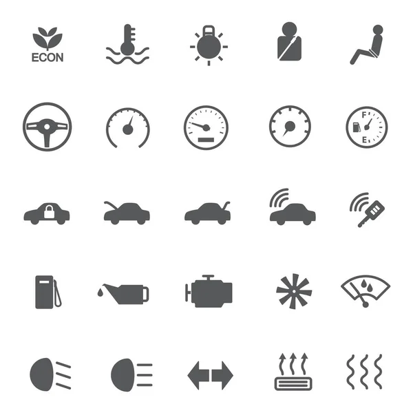 Car dashboard icons. Vector illustration. — Stok Vektör