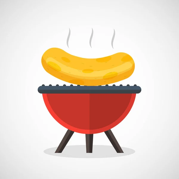 Sausage Grill — Stock Vector