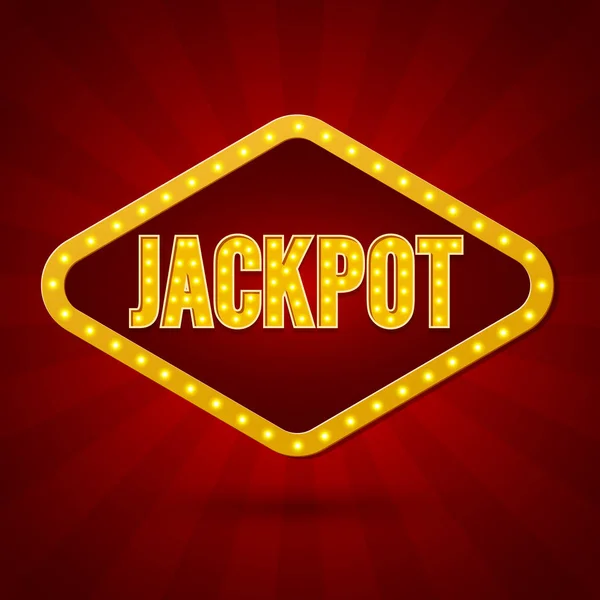 Jackpot. Banner világítás. Vektoros illusztráció — Stock Vector