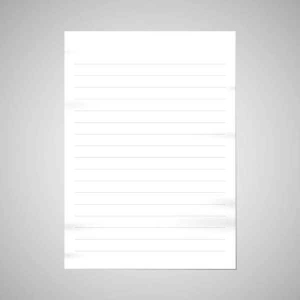 Blanco papier met lijn — Stockvector