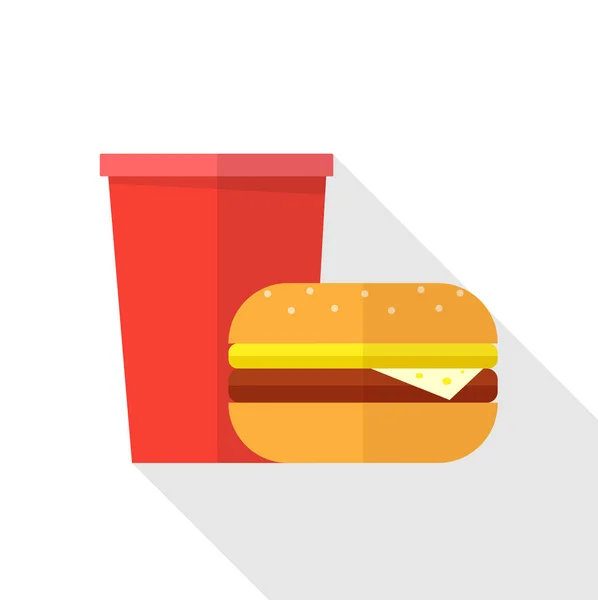 Hamburger and cola soft drinks — Stock Vector