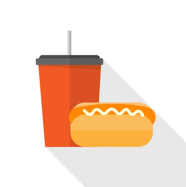 三明治和软饮料 — 图库矢量图片