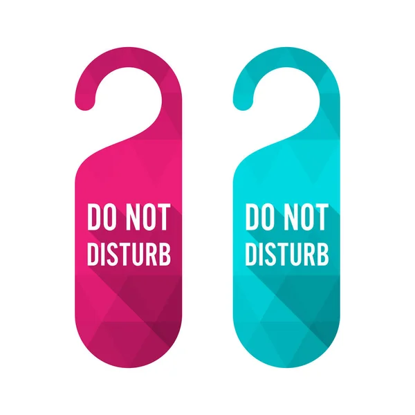 Door hanger sign. Do not disturb. — Stock Vector