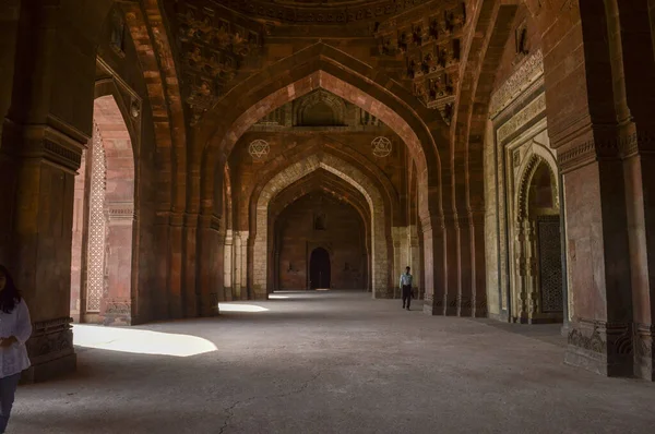 Una Vista Fascinante Arquitectura Tumba Principal Viejo Fuerte Desde Interior — Foto de Stock