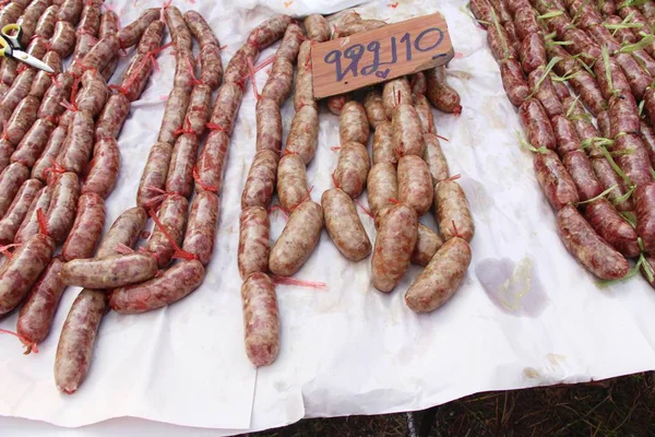 Sausage Asia Cooking Street Food — Stock Photo, Image