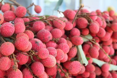 Taze lychee meyve sokak gıda lezzetli