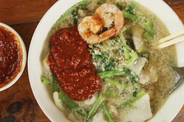 Sukiyaki Zeevruchten Met Groenten Mix Heerlijk — Stockfoto