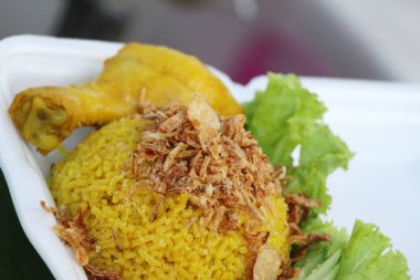 Tavuk biryani pirinç lezzetli ve sos