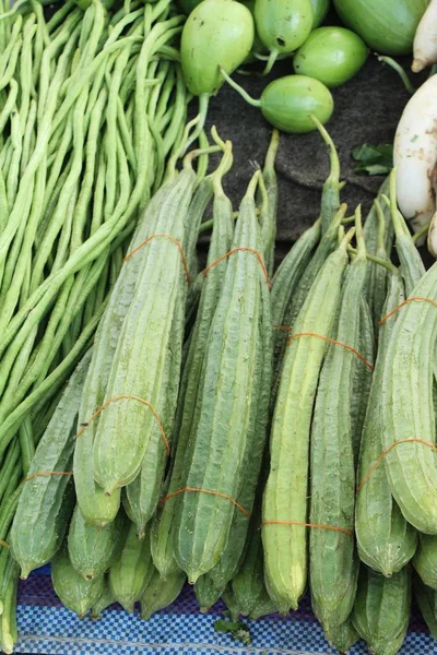 Luffa Acutangula Pour Cuisiner Street Food — Photo