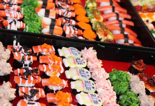 Змішані Рол Суші Набір Смачні Японської Їжі — стокове фото