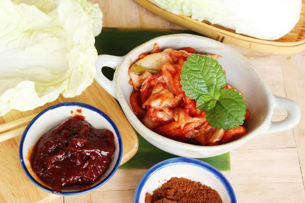 Kimchi Cibo Coreano Tradizionale Delizioso — Foto Stock