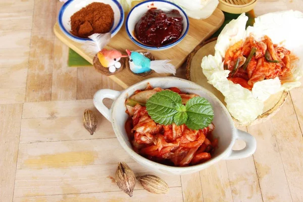 Kimchi Cibo Coreano Tradizionale Delizioso — Foto Stock