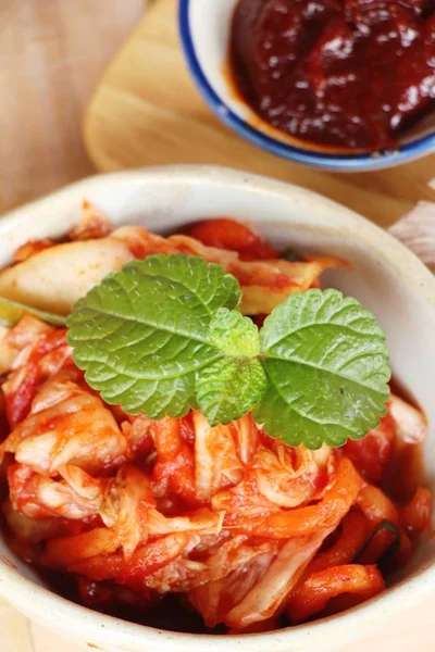 Kimchi Tradiční Korejské Jídlo Vynikající — Stock fotografie