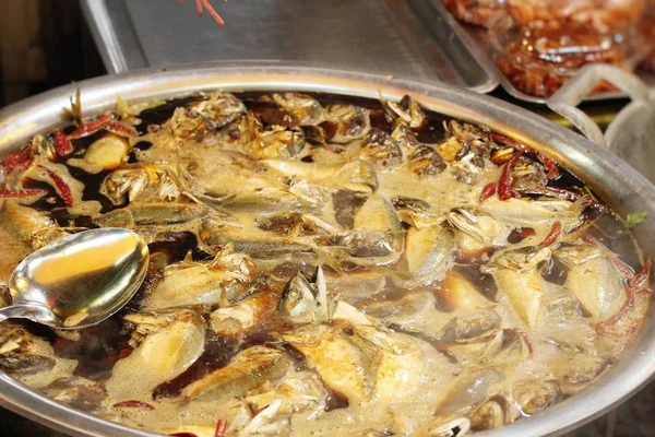 Gekochte Makrelen Suppe Beim Streetfood — Stockfoto