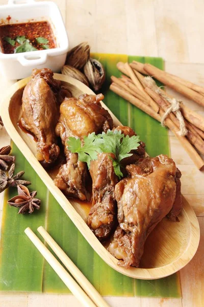 Frango Cozido Delicioso São Comida Chinesa — Fotografia de Stock