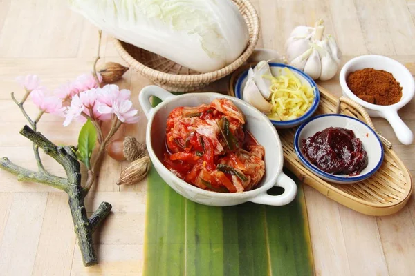 Kimchi Cuisine Coréenne Traditionnelle Est Délicieux — Photo