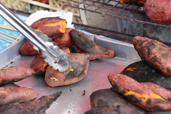 Süßkartoffelgrill Auf Herd Ist Lecker — Stockfoto