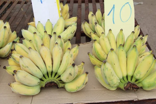 Спелые Бананы Вкусны Уличной Еде — стоковое фото