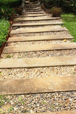 Doğada taşlı Bahçe yürüme yolu