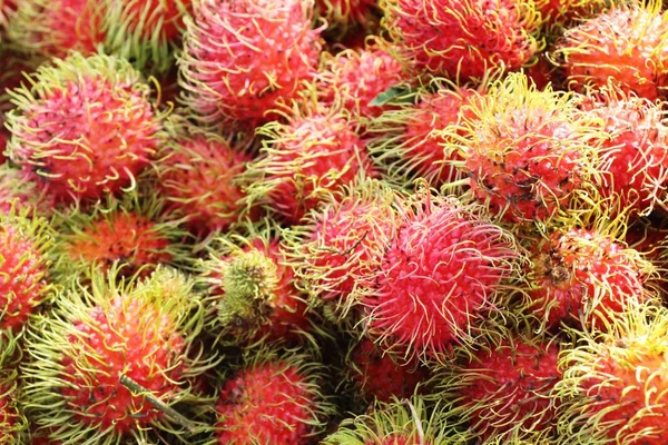 Sweet Fruits Rambutan Delicious Market — Stock Photo, Image