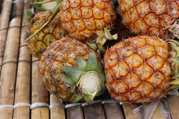 Piña Fresca Deliciosa Comida Callejera — Foto de Stock