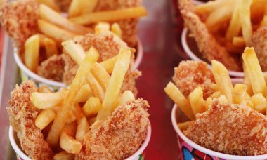 Patates kızartması sokak gıda lezzetli