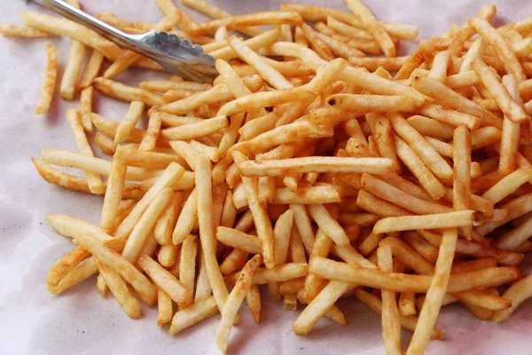 Pommes Frites Läcker Gata Mat — Stockfoto