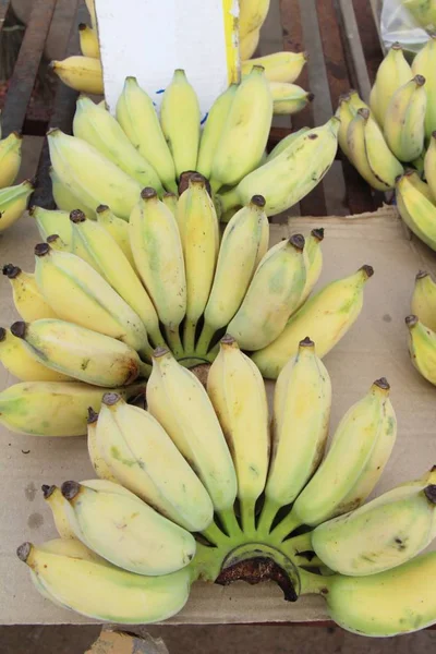Banana Matura Deliziosa Cibo Strada — Foto Stock
