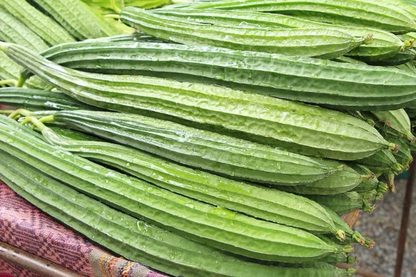 Luffa Acutangula Cucinare Allo Street Food — Foto Stock