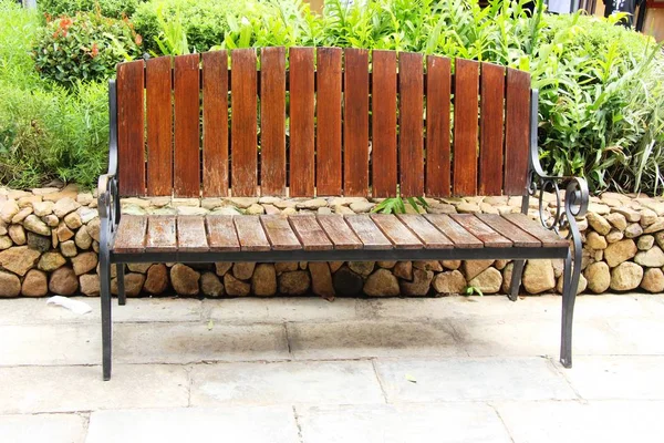 Cadeiras Madeira Estilo Vintage Jardim — Fotografia de Stock